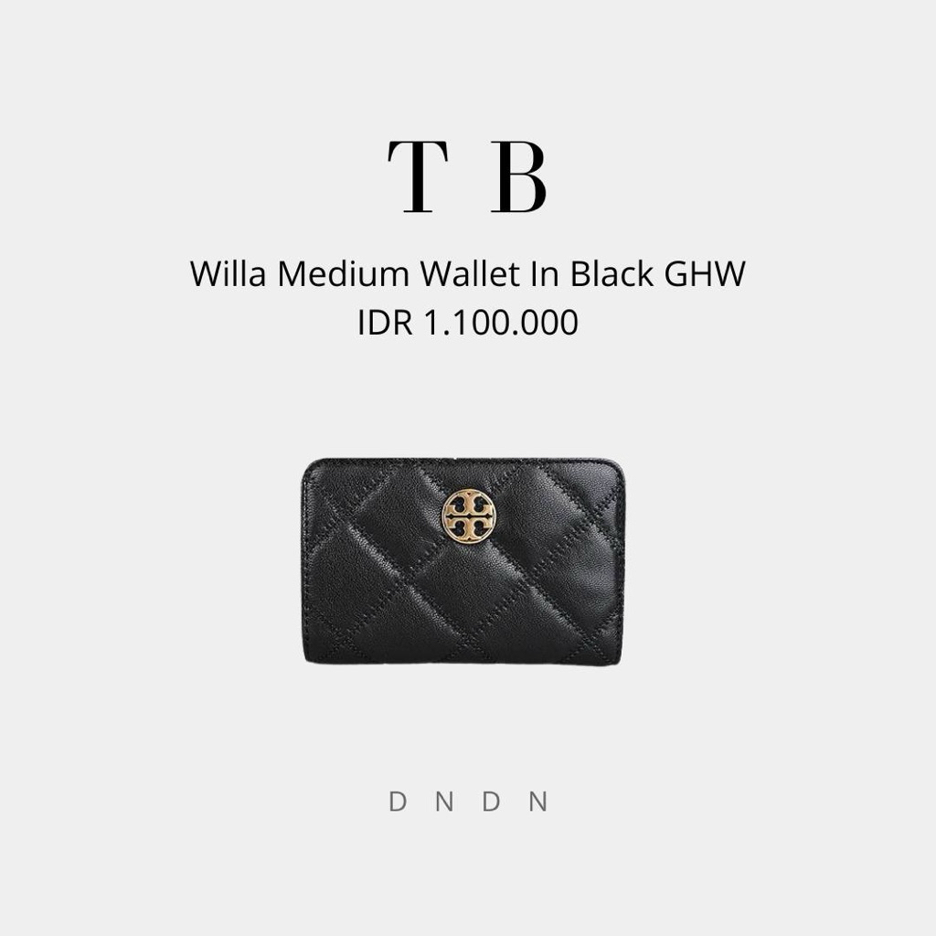 Willa Medium Wallet In Black GHW