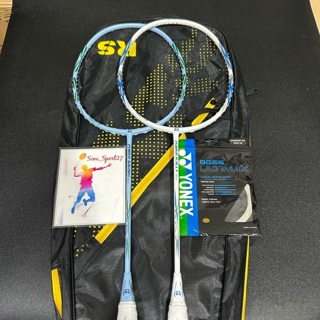 RAKET BADMINTON RS POWER SMASH,POWER RALLY 32LBS