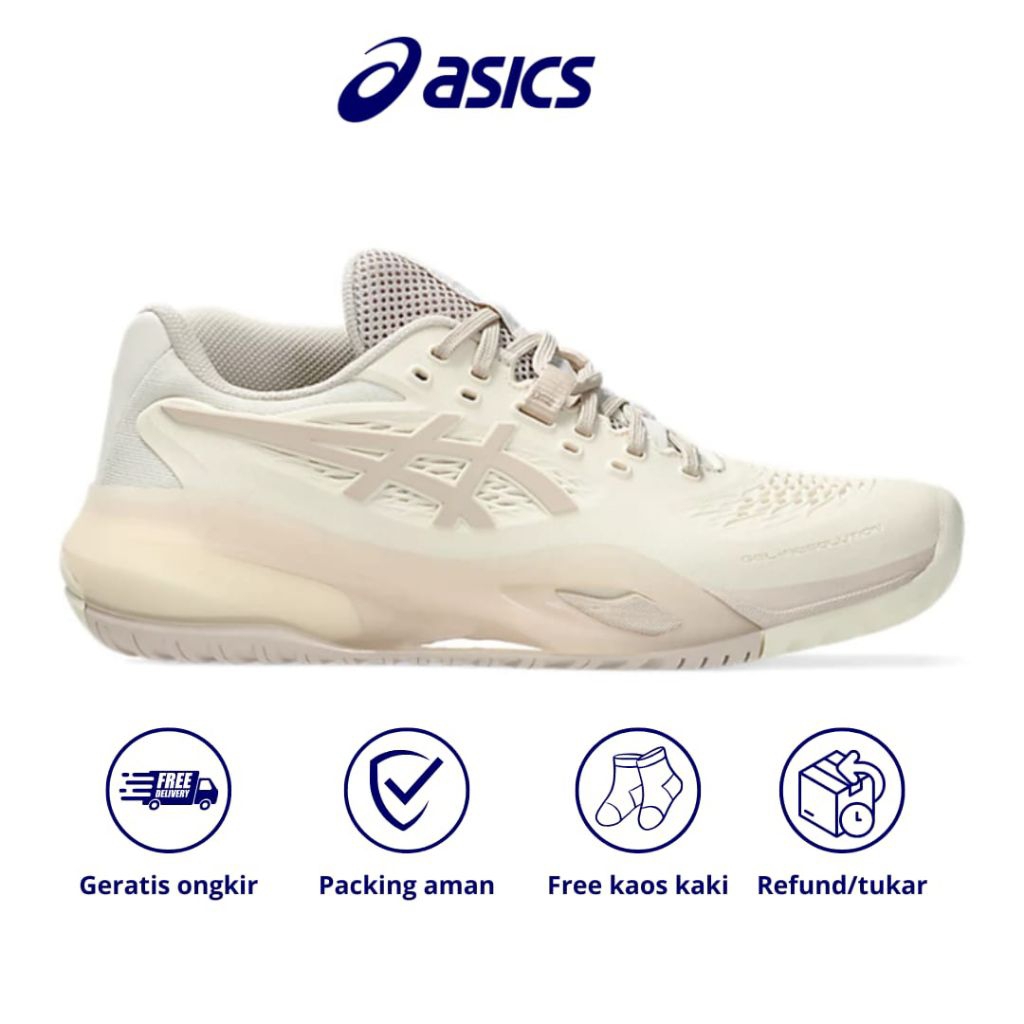 SEPATU TENIS/PADEL ASICS GEL RESOLUTION X BEIGE CREAM MINERAL