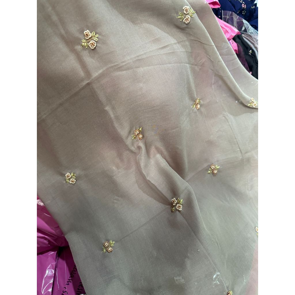 Jilbab Sulam Bahan Paris Premium Segiempat