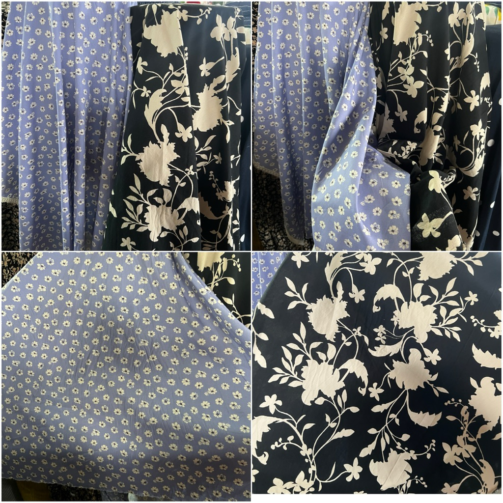 kain katun motif | kain katun poplin motif tebal bugus (harga setengah meter)