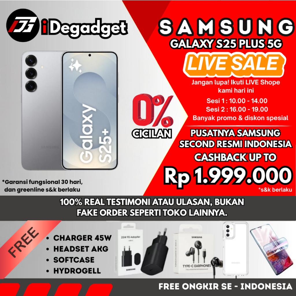 Samsung Galaxy S25+ Plus 12/512 256GB | S24+ & S23+ 12/512 256GB 5G SEIN Second Original Resmi