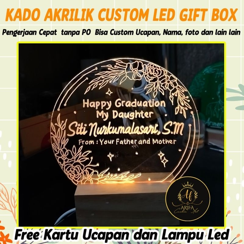 Kado Akrilik Bulat Kado Akrilik Custom Gift Kado Custom Gift Wisuda Gift Birthday Kado perpisahan Ka