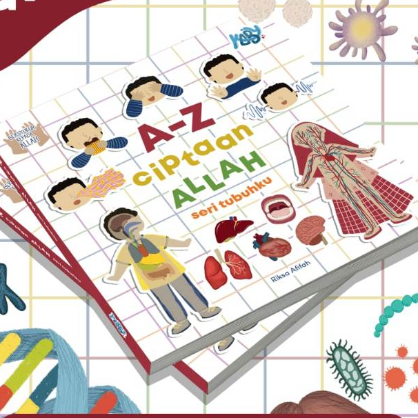 Buku Anak Ensiklopedia Islam - Boardbook A-Z Ciptaan Allah Seri Tubuhku by Kaby Books - Riksa Afifah