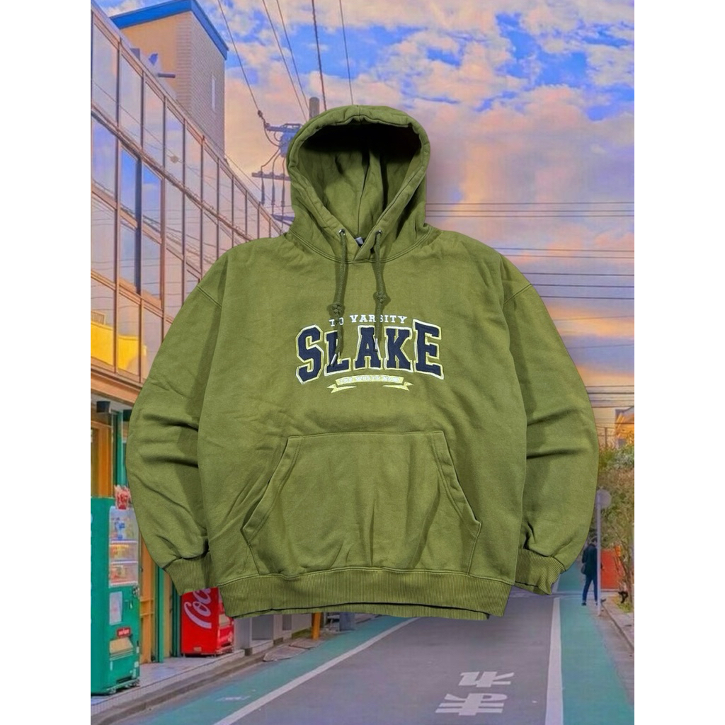 Hoodie TWN Slake Bordir Towel Green