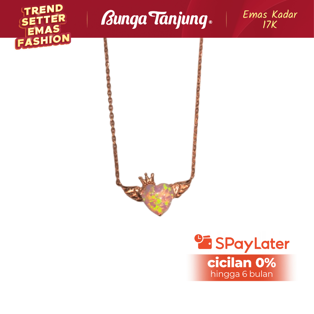 KALUNG LOVE CROWN - EMAS 17K - BUNGA TANJUNG GOLD