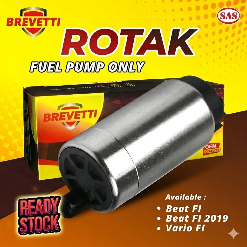 Rotak Fuel Pump Pompa Bensin BREVETTI Beat FI, Vario FI, Scoopy FI, Beat 2019 - OEM Quality