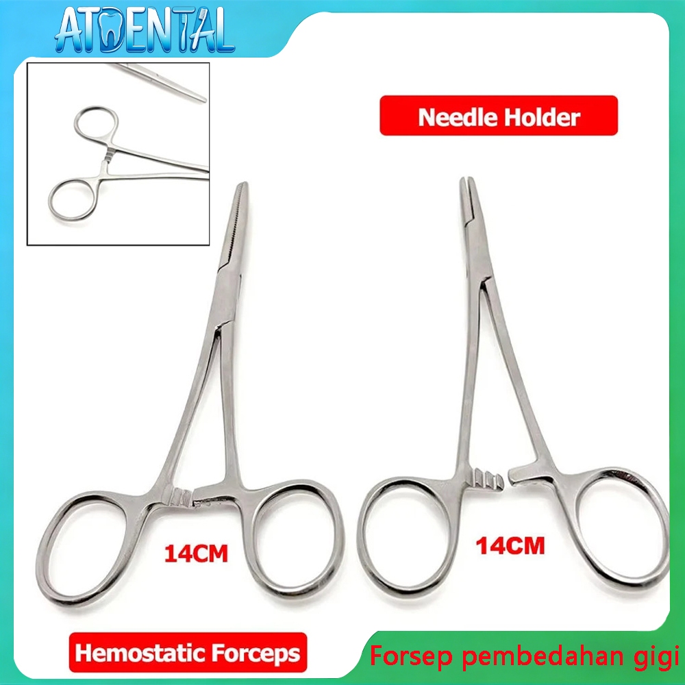 Dental Surgical Hemostat Forceps Stainless Steel Pean Artery Clamp Needle Holder Dentist Tools Profe