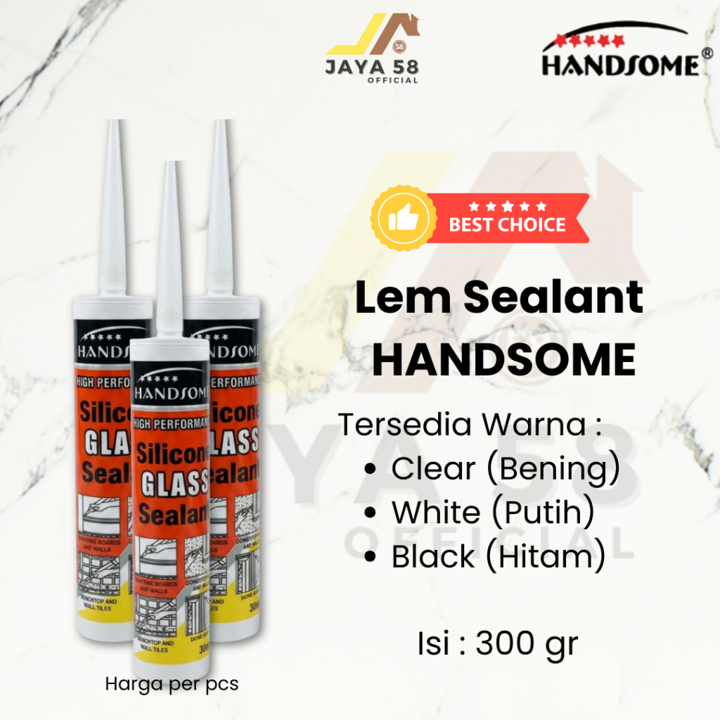 Lem Sealent Lem Silicone Silikon Lem Botol Kaca Clear SPEED BOND HANDSOME