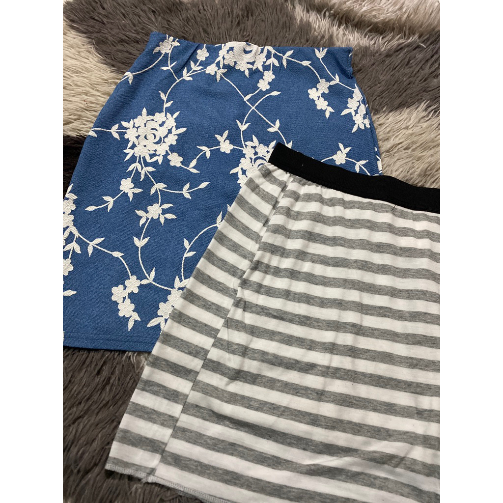 Rok pendek motif bunga Dan salur