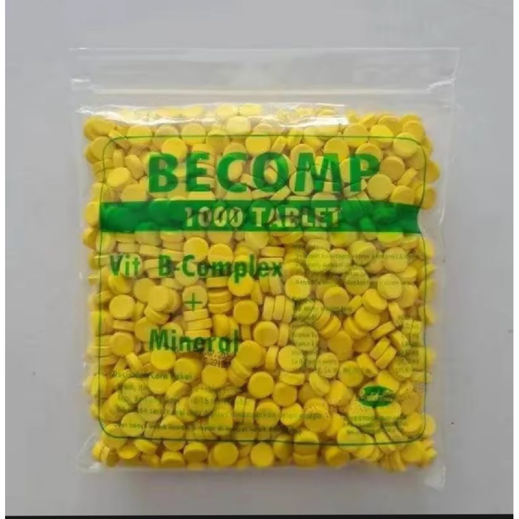 Becomp 1000 Tablet Vitamin B Complex untuk Ternak Sapi, Kambing, dan Unggas