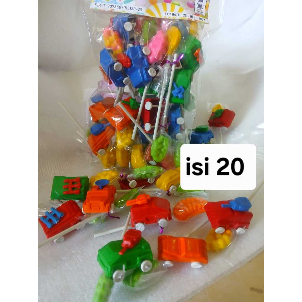 permen hadiah MOBIL TANK mainan isi 20 pcs
