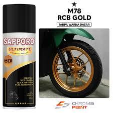 SAPPORO ULTIMATE M78 RCB GOLD METALLIC DIAMOND CAT SEMPROT SPRAY PAINT WARNA METALIC