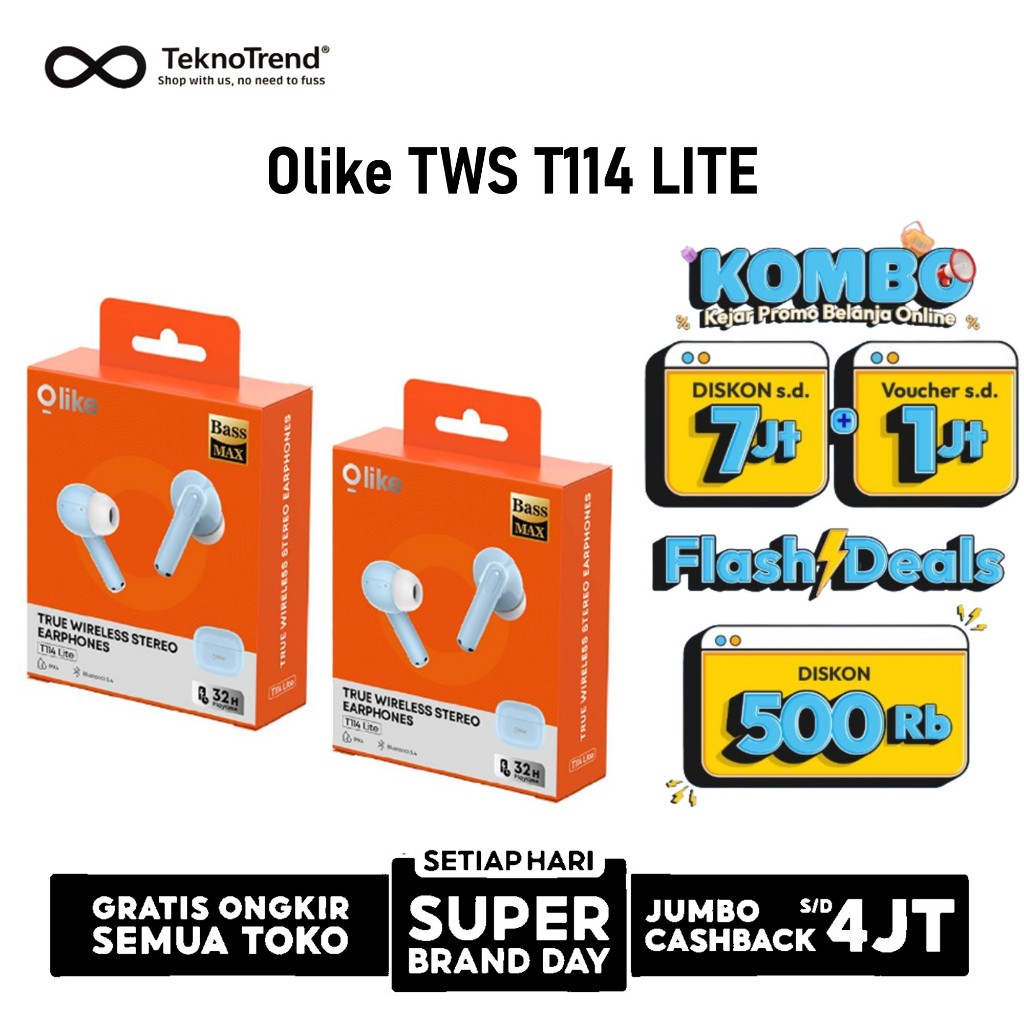 Earphone Olike TWS T114 LITE headset bluetooth