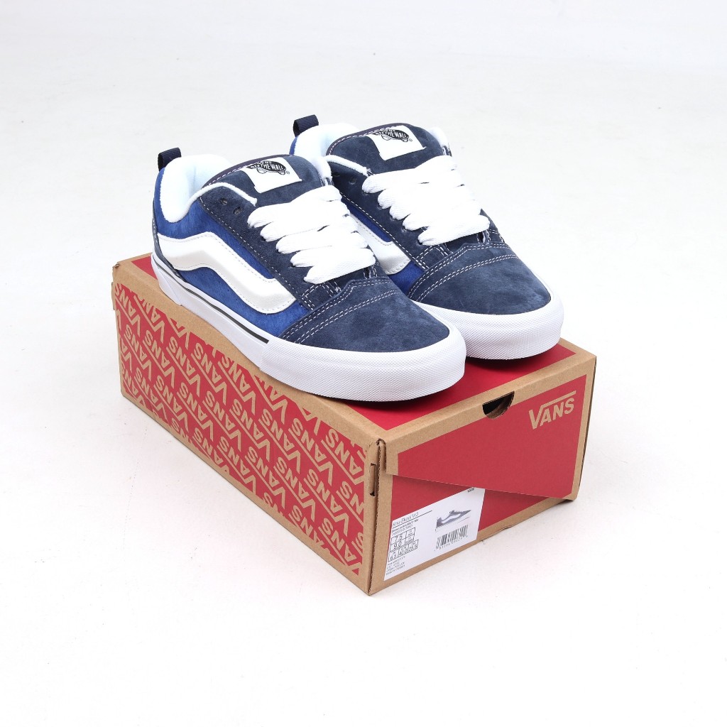 (FTBX) Sepatu Sneakers Vans Knu Skool VR3 Risk Navy White