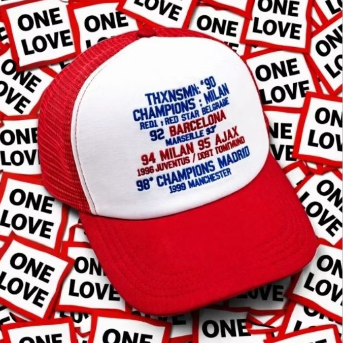 Trucker Hat Foscaria White Red Thanksinsomnia