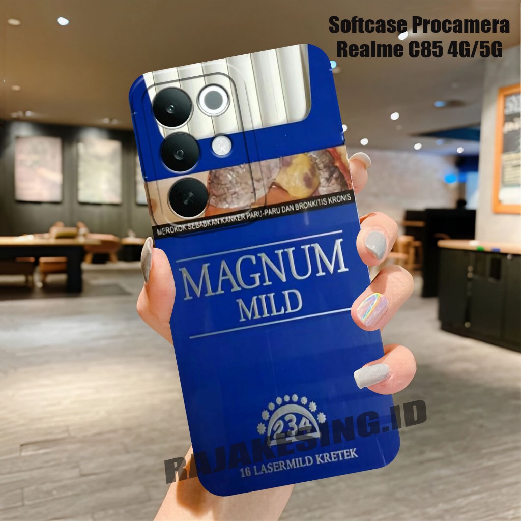 Cassing Hp Untuk Realme C85 4G / 5G - Realme 15X Softcase Pelindung Kamera Silikon Tpu Motif Rokok