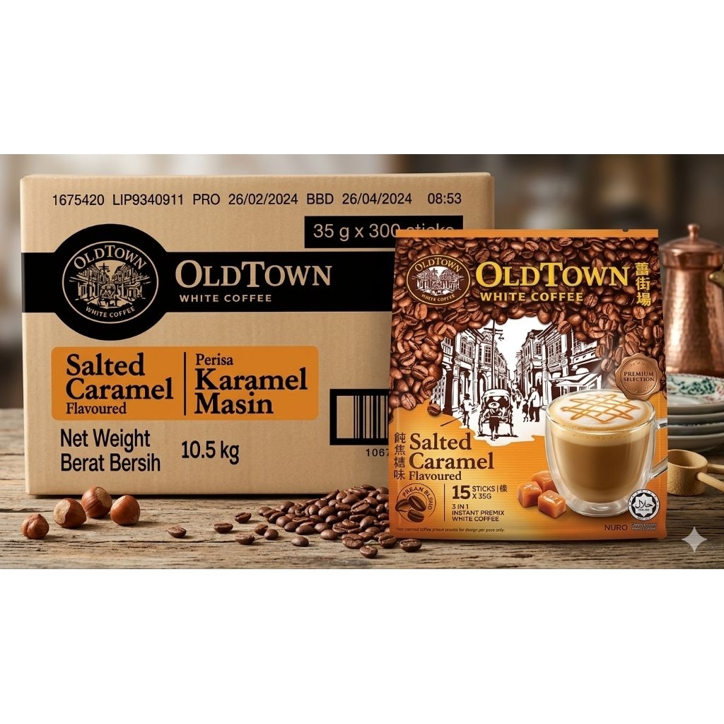 OldTown White Coffee Salted Caramel Original Malaysia 20 x 15Sticks x 32Gr