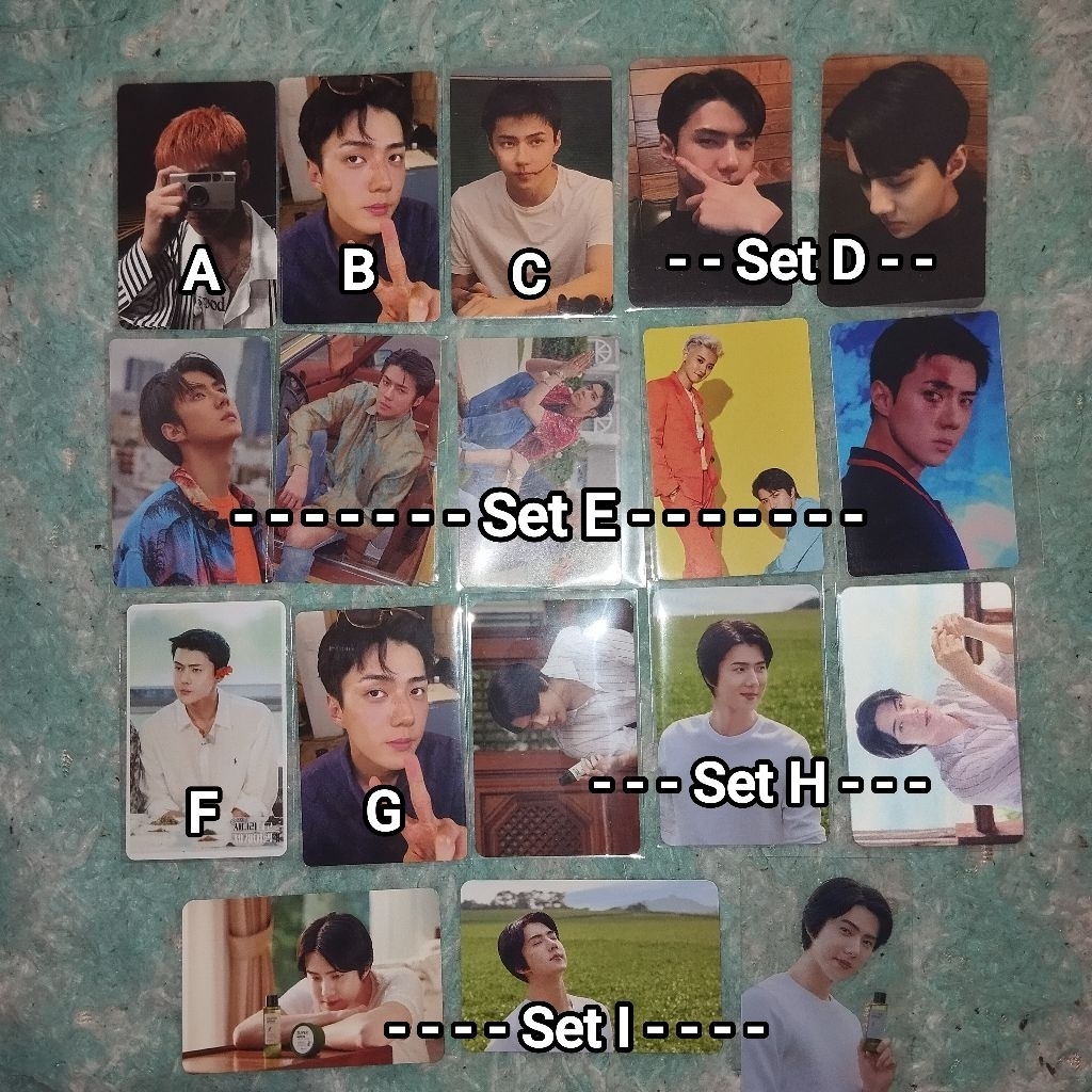 Photocard EXO Sehun Official Season greetings 2023 Obsession Welcome Kit what a life sticker pack la