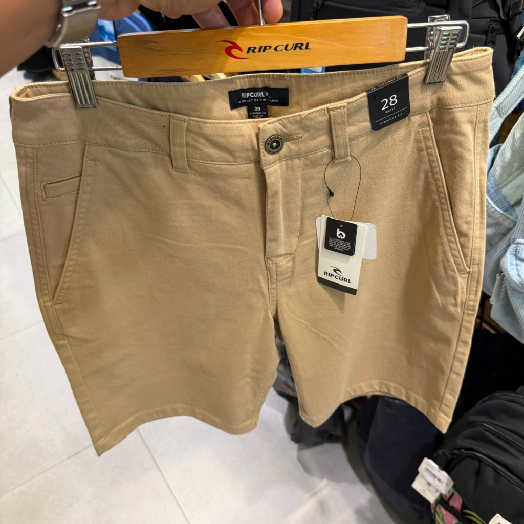 Celana Pendek Pria Rip Curl Original S 25 Classic Surf Chino Walkshort Khaki New