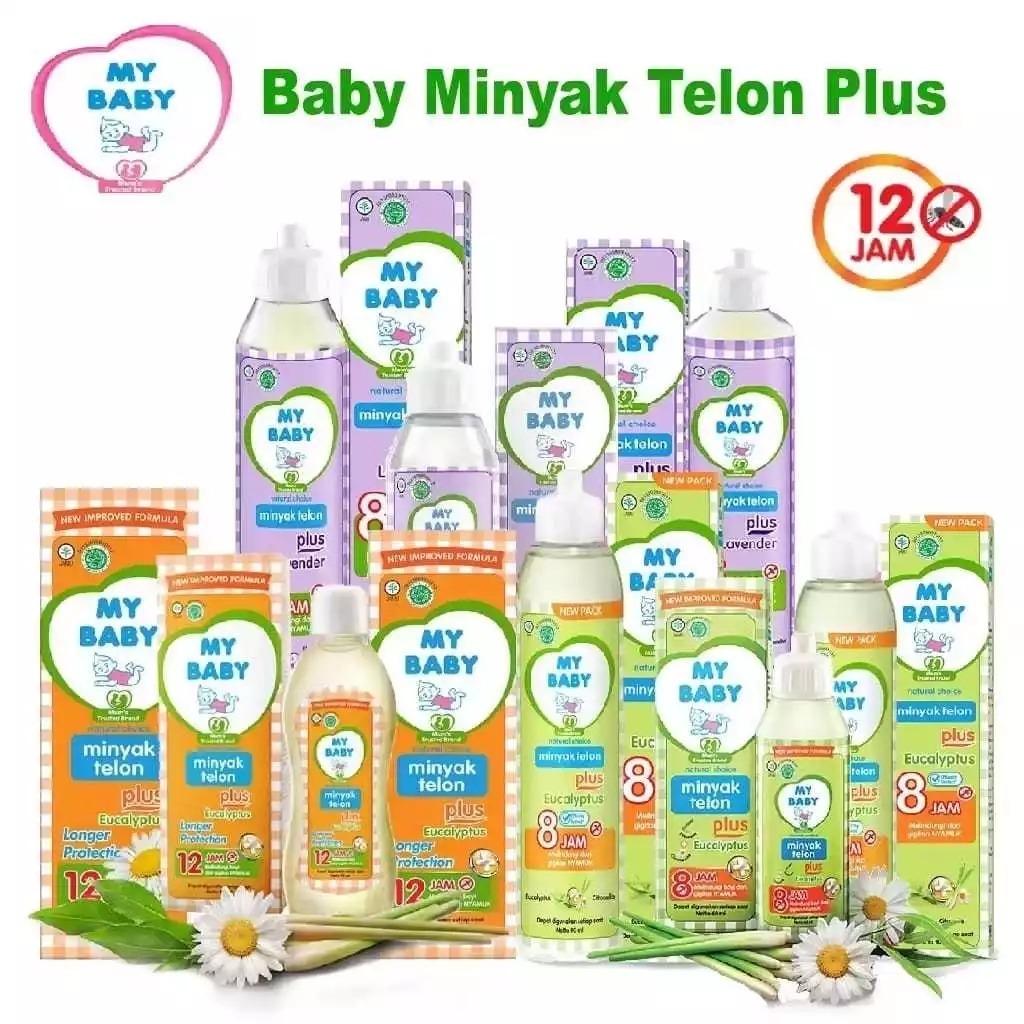 DISKON BESAR - MY BABY MINYAK TELON PLUS EUCALYPTUS / LAVENDER / Minyak Telon Plus Longer Protection