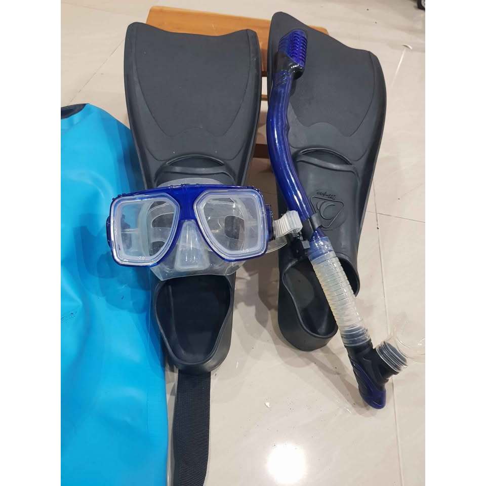 Masker snorkeling Zeepro mata minus + Fin Zeepro Original Untuk Diving & Snorkeling