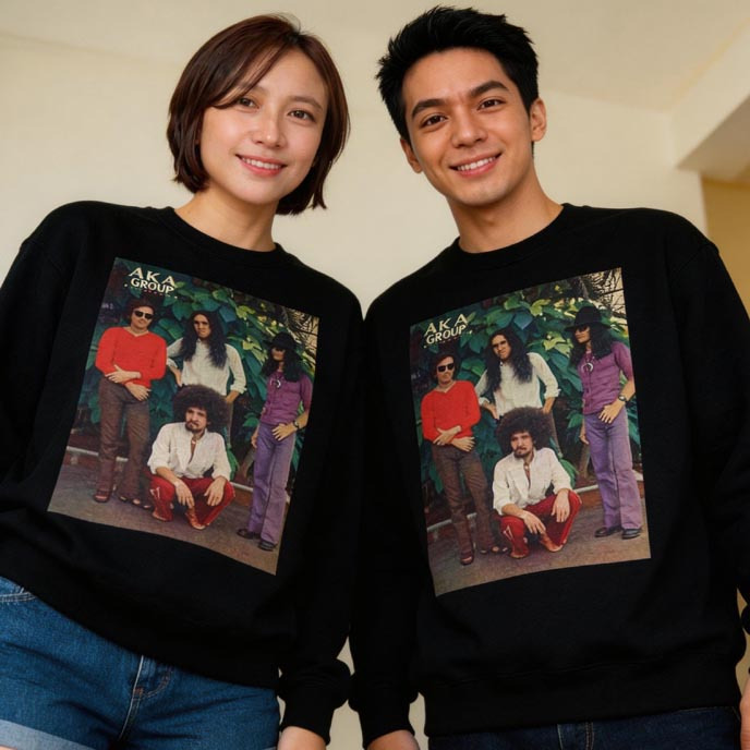 Sweater Vintage AKA Group , Ucok AKA Crewneck Unisex Sweatshirt Bahan Cotton Fleece Adem & Nyaman ||