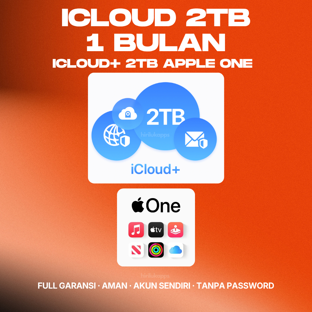 Storage iCloud+ 2TB APPLE ONE (1 Bulan) FULL GARANSI  Lengkap Apple Music, TV, Arcade, Fitness