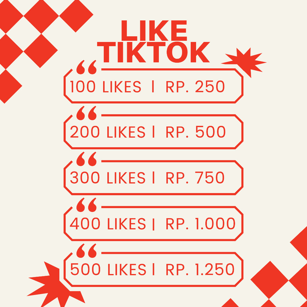 Like Tiktok Proses Cepat Dan Aman