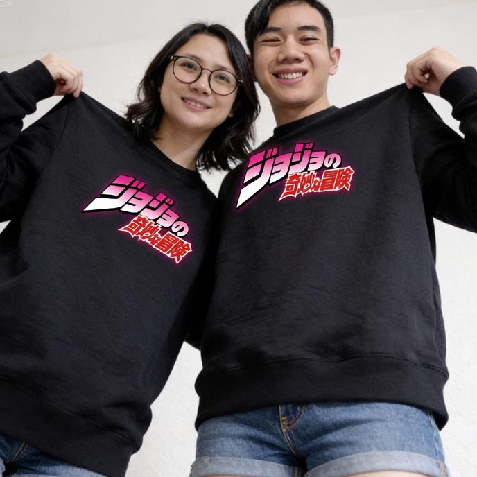 Sweater Anime Jojo's Bizarre Crewneck Unisex Sweatshirt Bahan Cotton Fleece Adem & Nyaman || REALPIC
