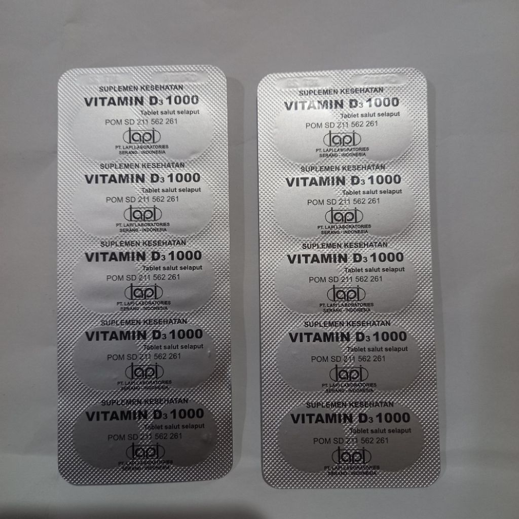 Vitamin D3 1000 IU Lapi strip 10 tablet