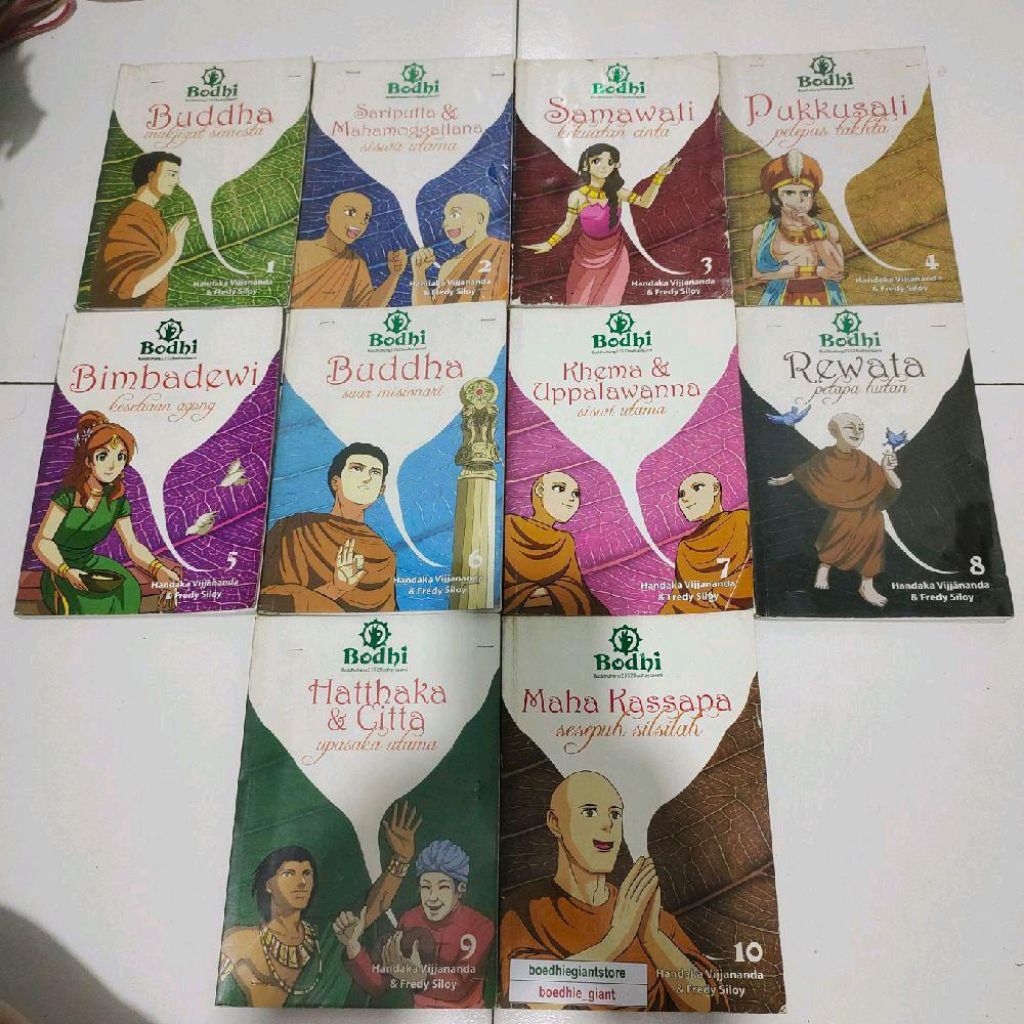 Komik Buddha Bodhi 1-10, Full Colour, Glossy, TS