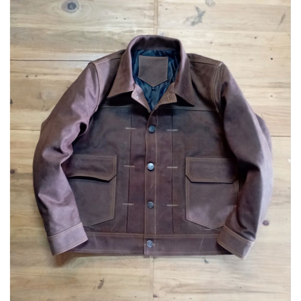 jaket kulit trucker type -2 size M