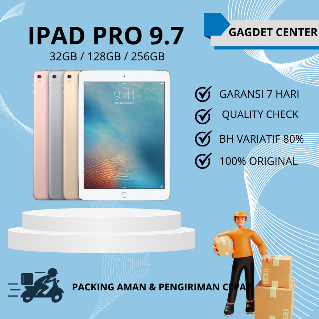 iPad Pro 9.7 2016  inch 32GB 64GB 128GB WIFI ONLY Second Original | GADGET CENTER