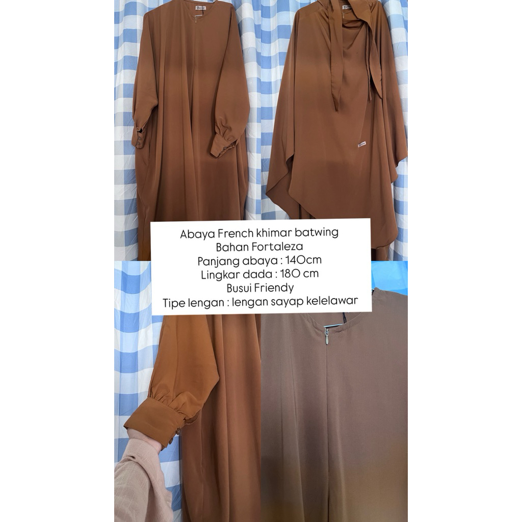 preloved abaya batwing set fk