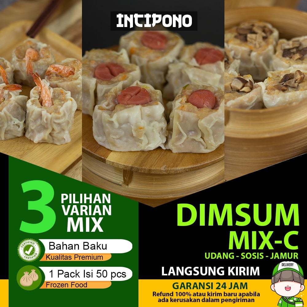INCIPONO Dimsum Mix C Frozen Food 50 Pcs Daging Ayam Udang Sosis Jamur Halal Agen Resmi Incipono Sid