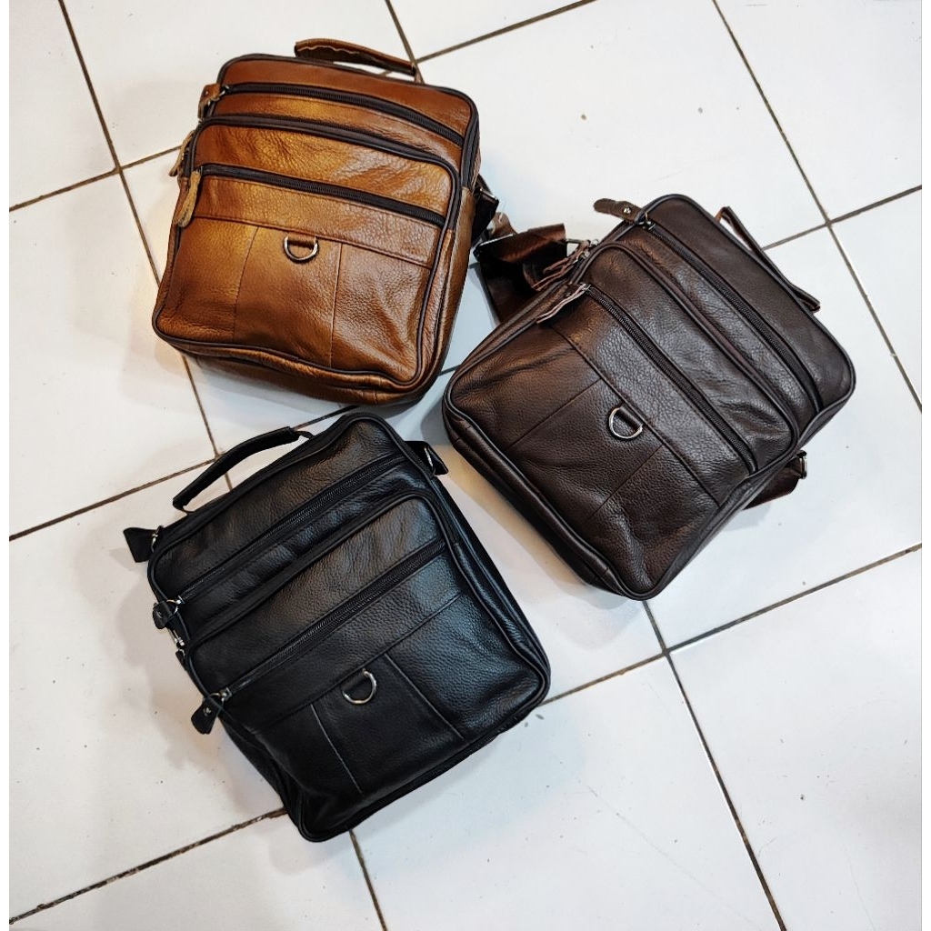 Tas Selempang Kulit Pria Ukuran Jumbo Tipe 407