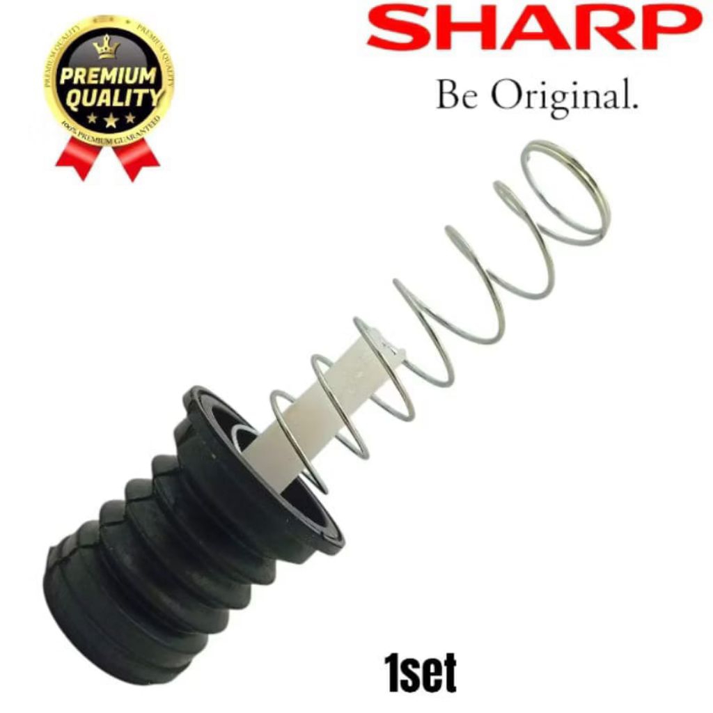 KARET PEMBUANGAN MESIN CUCI SHARP 1 SET /﻿KLEP PEMBUANGAN,PER,TONGKAT MESIN CUCI﻿ SHARP 2 TABUNG