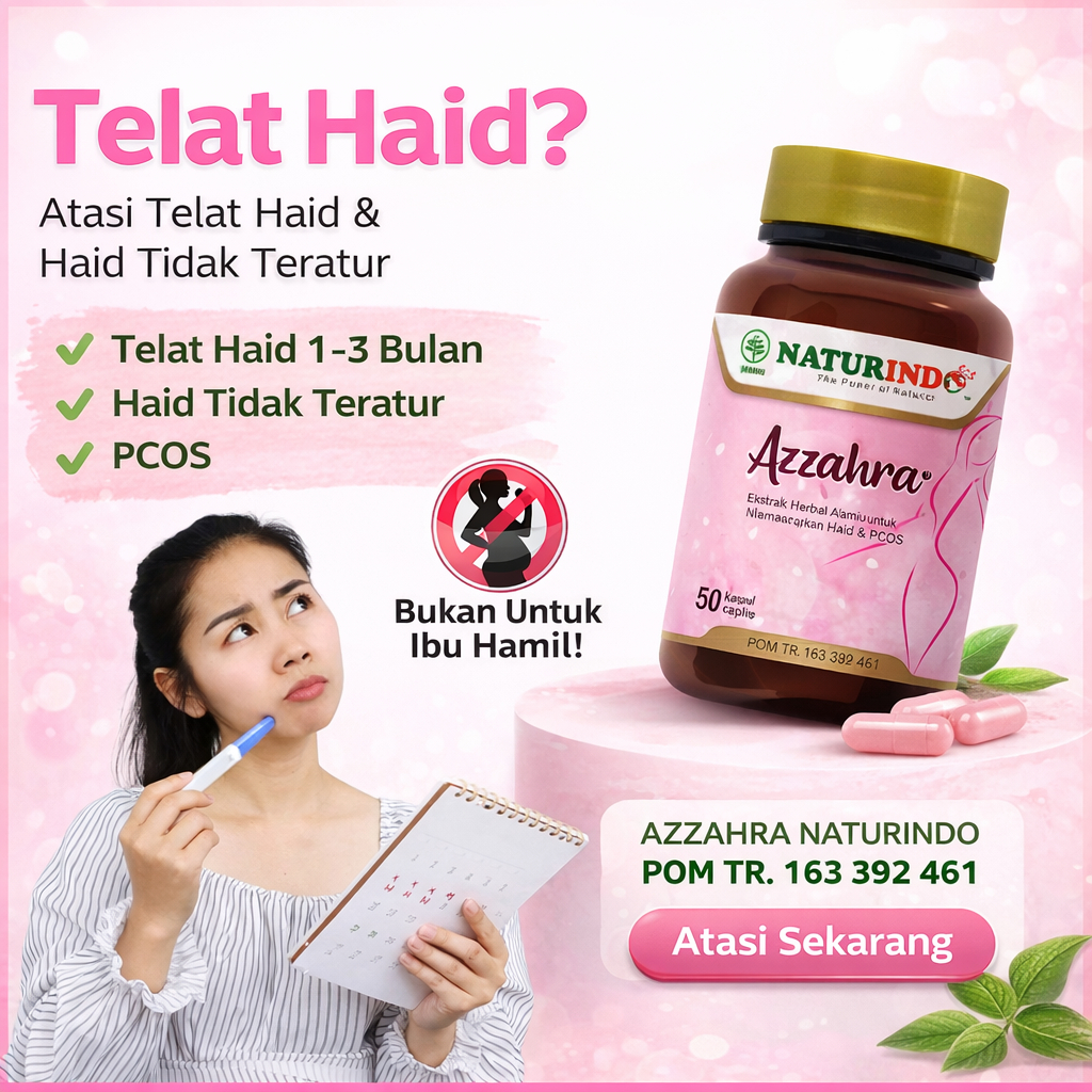 Obat Telat Dateng Bulan Pelancar Haid PCOS Telat Datang Bulan Manjakani Jamu Lancar Haid Azzahra