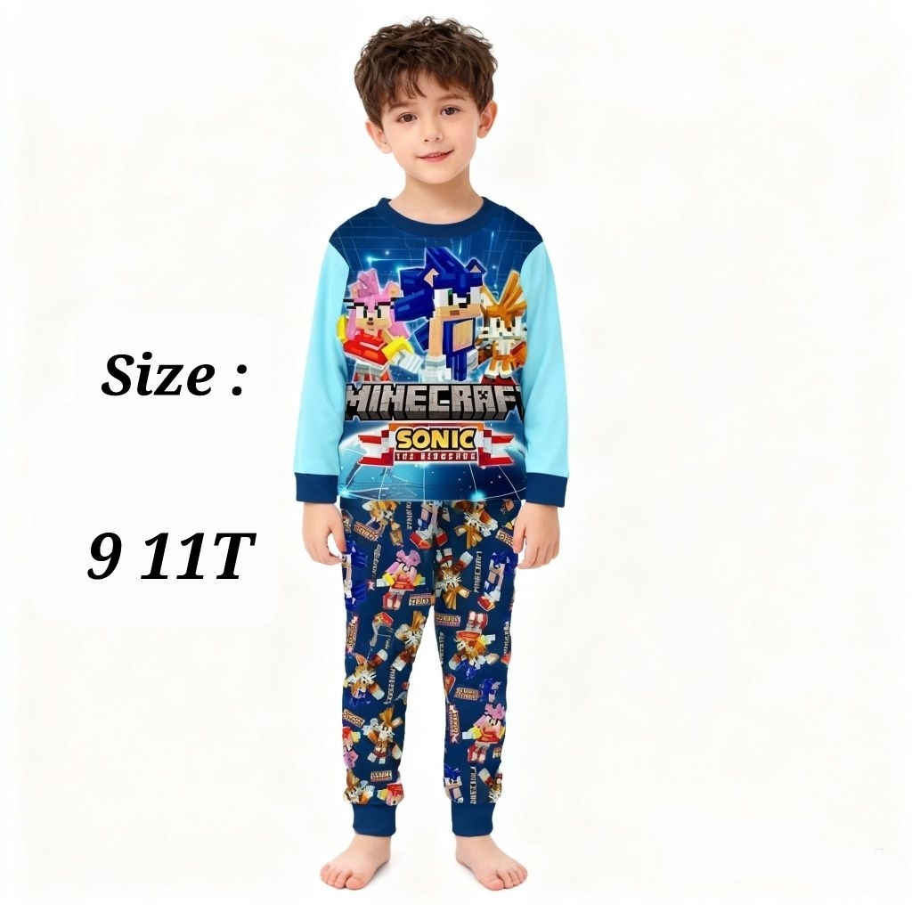 Piyama cuddle me roblox Sonic minecraft baju anak