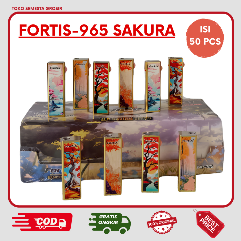 M2000 X FORTIS KOREK API BARA FML-963 BUBBLE GUM /  FML-965 SAKURA / FML-966 ORIGINAL - BISA COD- SI