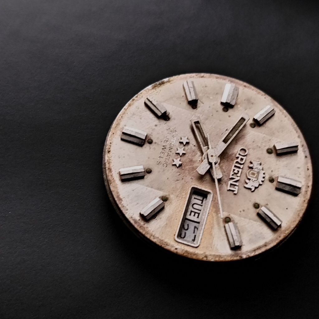 Orient 3 Star Jam Automatic – Dial Original + Mesin, Tidak Lengkap (Sparepart / Kanibal)