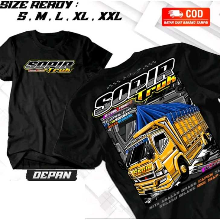 Kaos Supir Truck Baju Sopir Truck Canter Kaos Distro Pria dewasa kekinian motif keren