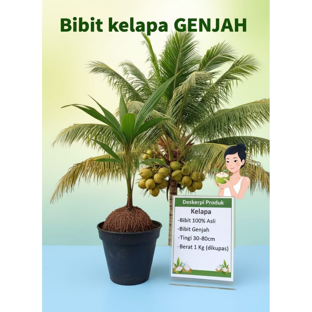 TERBAIK  Bibit Kelapa Genjah Entok, Bibit Kelapa Genjah Entok Bersertifikat, Bibit Kelapa Genjah Ent