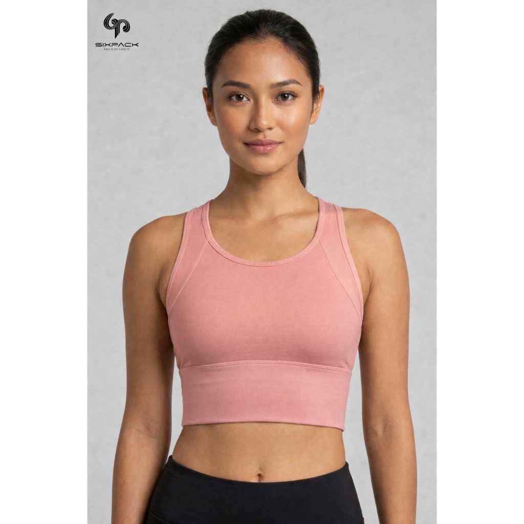 Sport Bra Olahraga Wanita Gym Fitness Model Crop By Sixpack B304