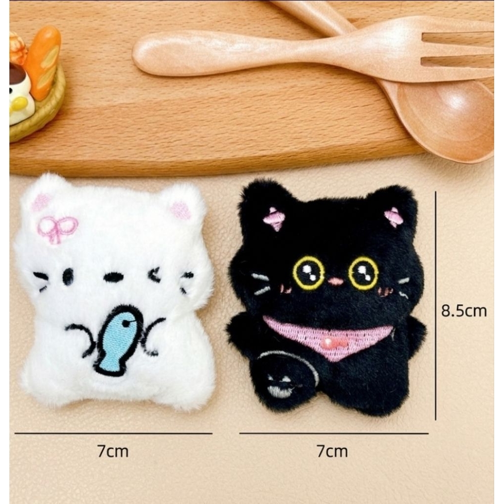 Gantungan Kucing Siamese Lucu Lembut Hitam - Putih