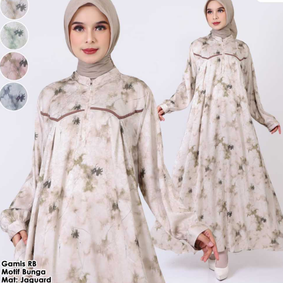 Zeeya Collection Shania Gamis Dress Wanita Dewasa Bahan Turkish Jacquard Ukuran Jumbo