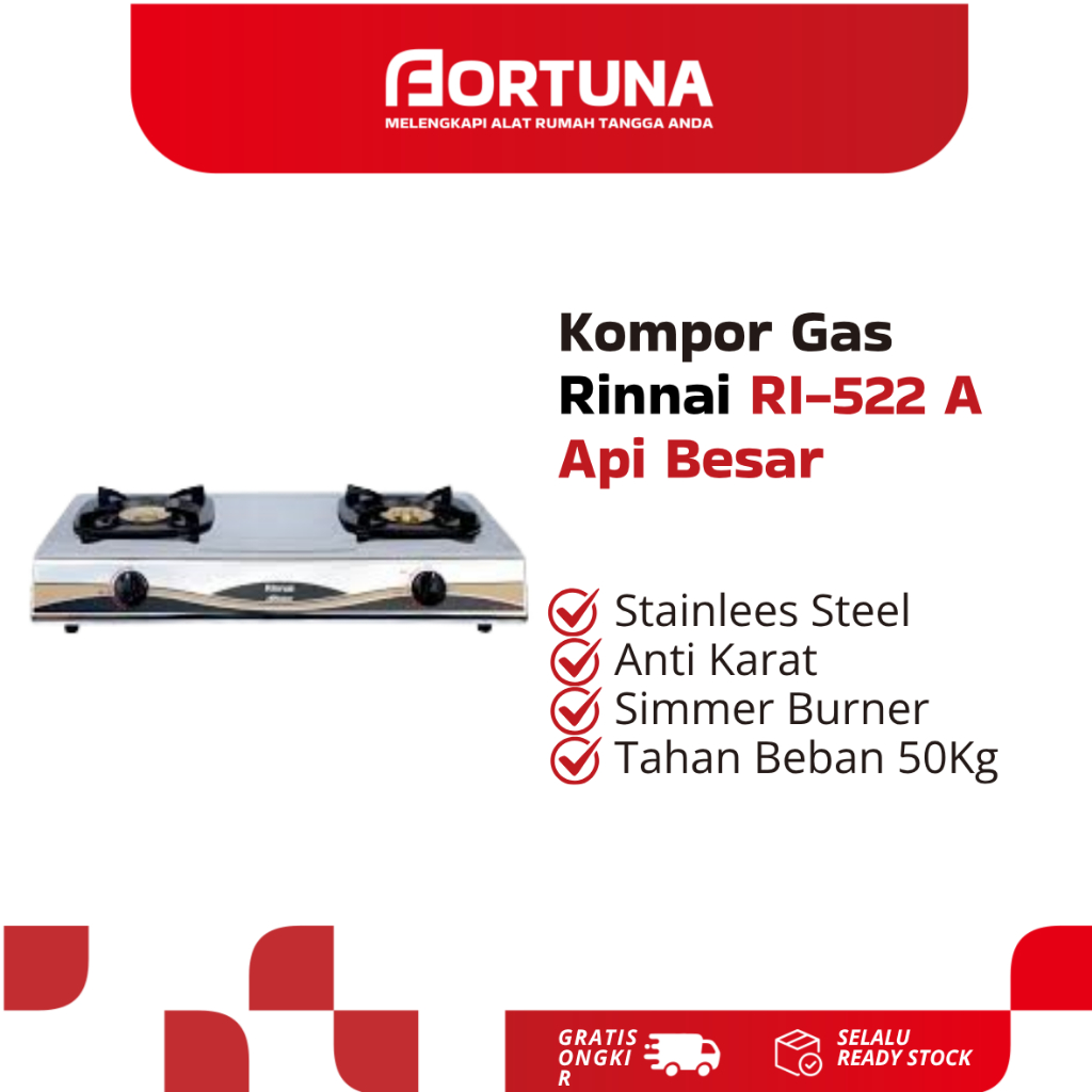 Rinnai Kompor RI-522 A / Kompor Gas Rinnai RI-522 A
