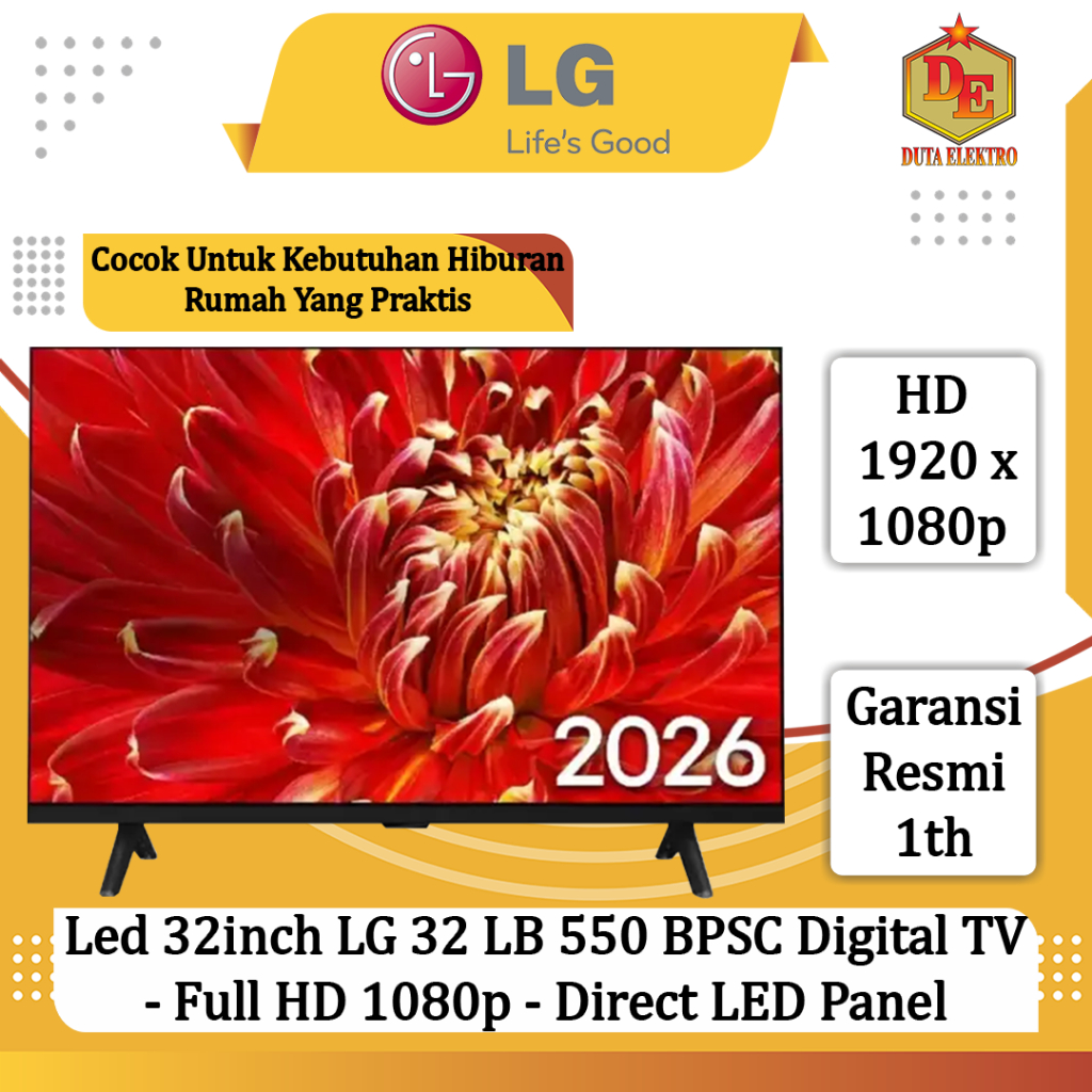 Led 32inch LG 32 LB 550 BPSC Digital TV - Full HD 1080p - Direct LED Panel