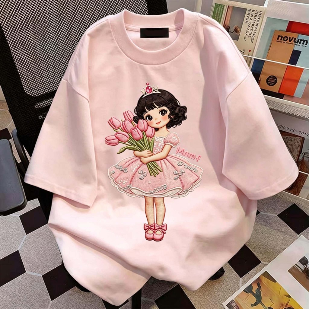 COD |Baju Kaos anak oversize Unisex |Kaos atasan wanita korea style  2-12 Tahun anak Baju |100% kapa